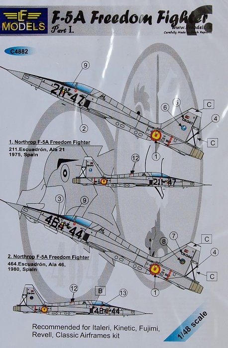 1/48 Decals F-5A Freedom Fighter Part II.