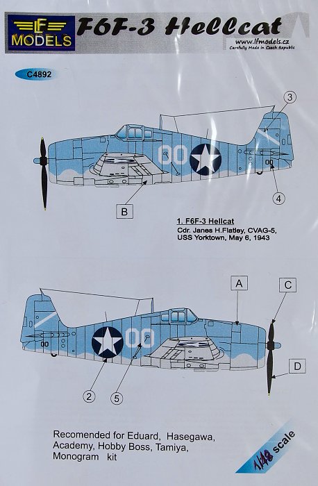 1/48 Decals F6F-3 Hellcat