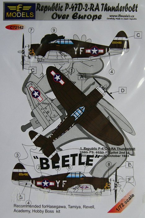 1/72 Decals P-47D-2-RA over Europe (HAS/TAM)