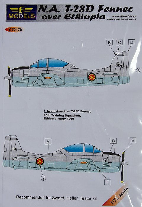 1/72 Decals N.A. T-28D Fennec over Ethopia (HELL)