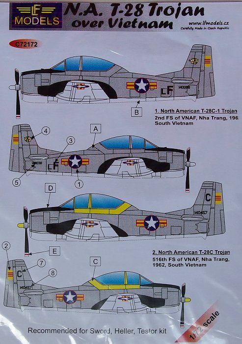 1/72 Decals N.A. T-28 Trojan over Vietnam (SWORD)