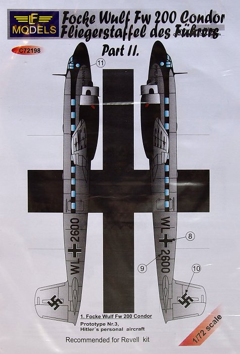 1/72 Decals Focke Wulf Fw 200 Condor (REV) Vol II