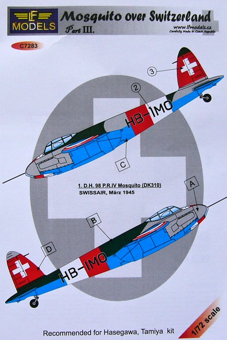 1/72 Decals Mosquito over Switzerland Part III