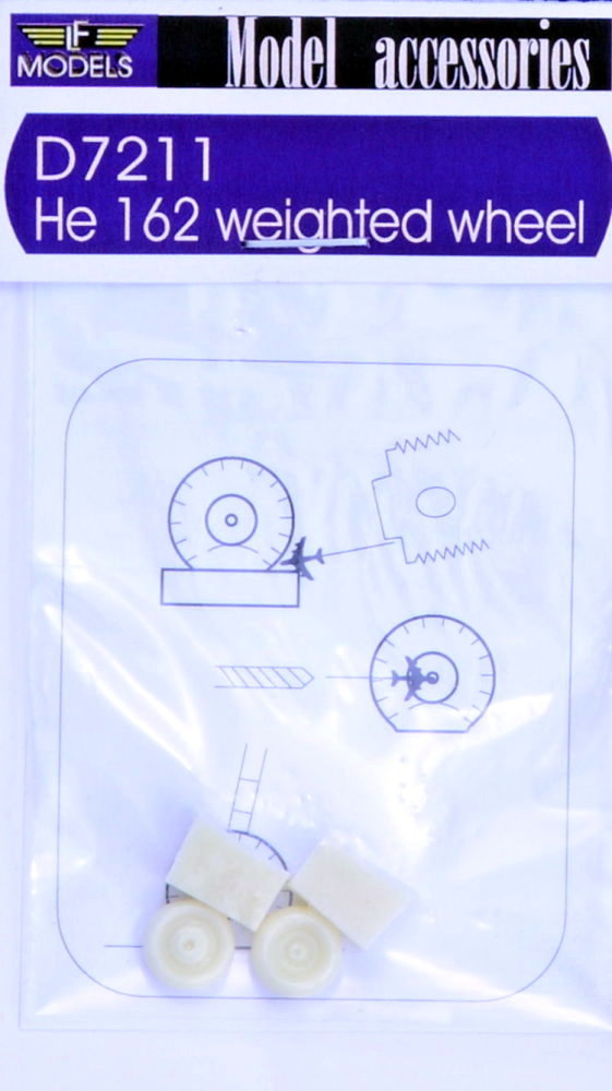 1/72 Heinkel He 162 weighted wheels