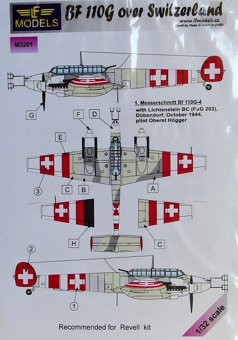 1/32 Mask Bf 110G over Switzerland (REV)