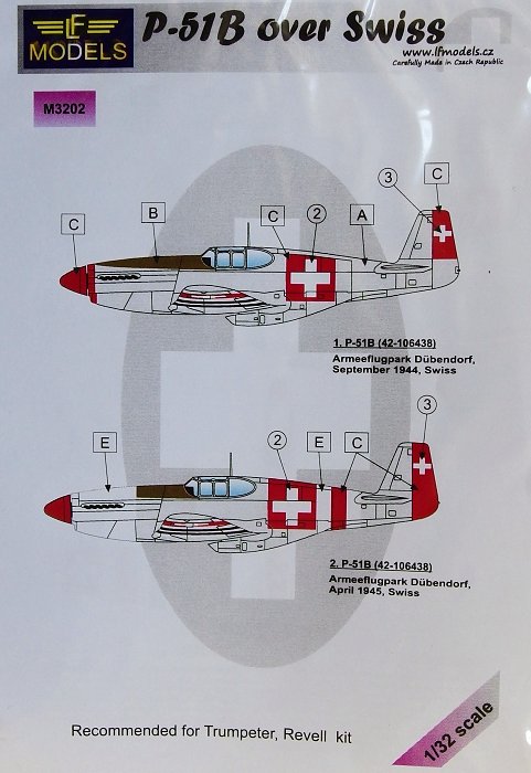 1/32 Mask P-51B over Switzerland (TRUMP/REV)