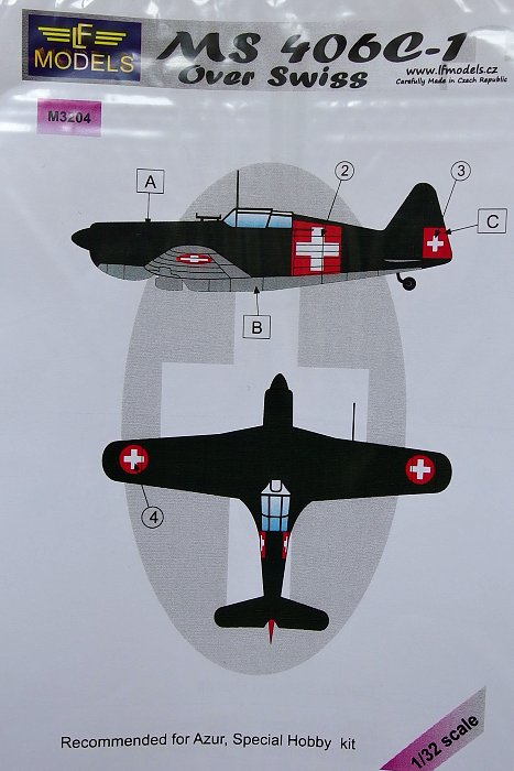 1/32 Mask MS 406C-1 over Swiss (AZUR/SP.HOBBY)