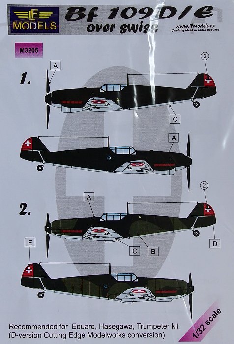 1/32 Mask Bf 109D/E over Swiss (EDU/HAS/TRUMP)