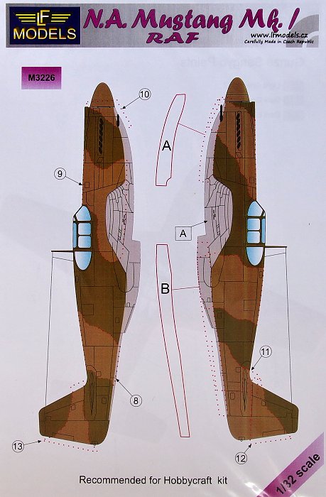 1/32 Mask N.A. Mustang Mk.I RAF (HOBBYCR)