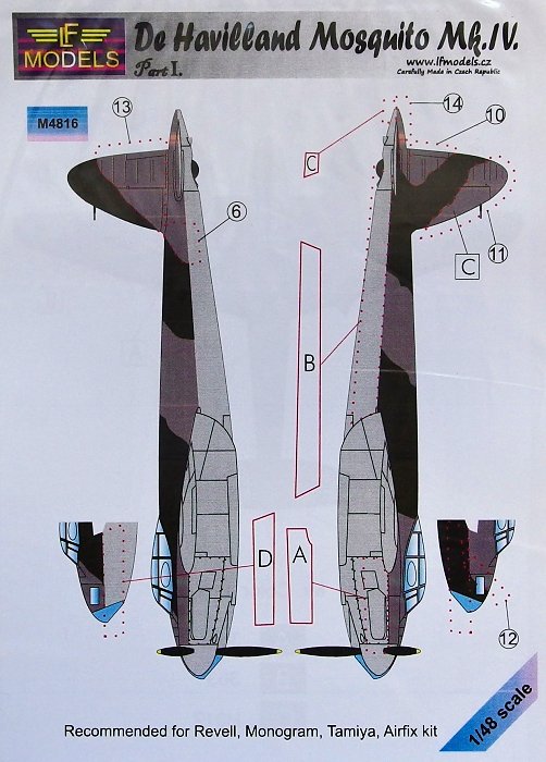 1/48 Mask D.H. Mosquito Mk.IV (REV/TAM) Part I.