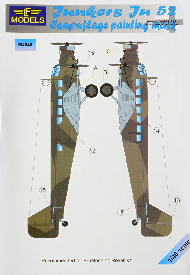 1/48 Mask Junkers Ju 52 (ProModeler/REV)