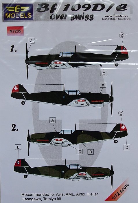 1/72 Mask Bf 109D/E over Swiss (AVIS/AML/HAS/TAM)