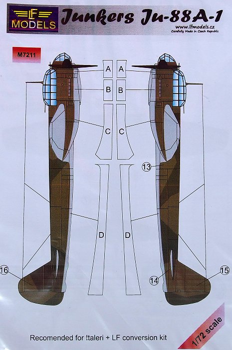 1/72 Mask Junkers Ju-88A-1 (ITAL)