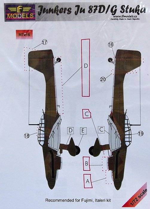 1/72 Mask Ju 87D/G Stuka (FUJI/ITAL)