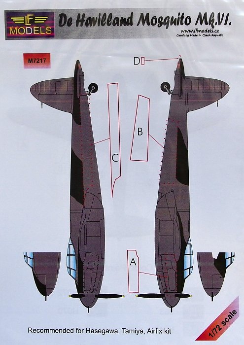 1/72 Mask D.H. Mosquito Mk.VI (HAS/TAM/AIRF)