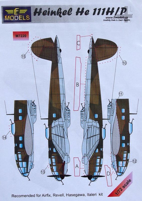 1/72 Mask Heinkel He 111H/P (AIRF/REV/HAS)