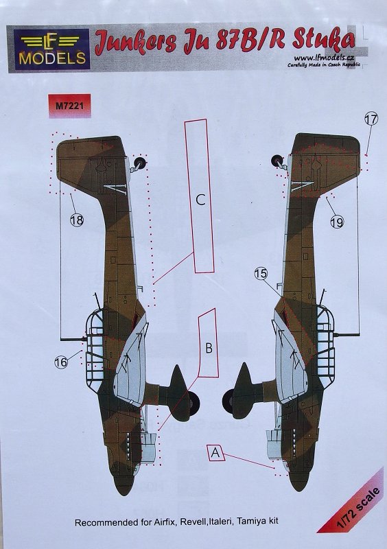 1/72 Mask Junkers Ju 87B/R Stuka (AIRF/REV/ITAL)