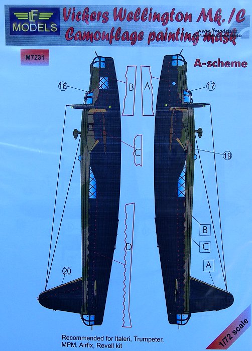 1/72 Mask V.Wellington Mk.IC (ITAL/TRUMP) A-scheme