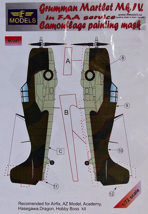 1/72 Mask Grumman Martlet Mk.IV FAA service