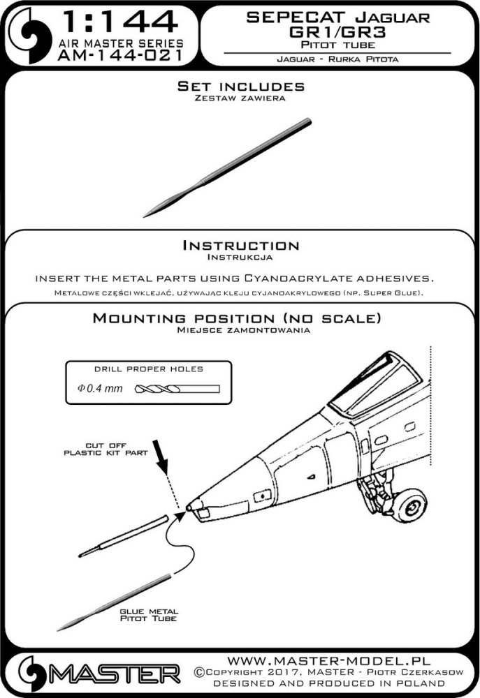 1/144 SEPECAT Jaguar GR1/GR3 - Pitot Tube