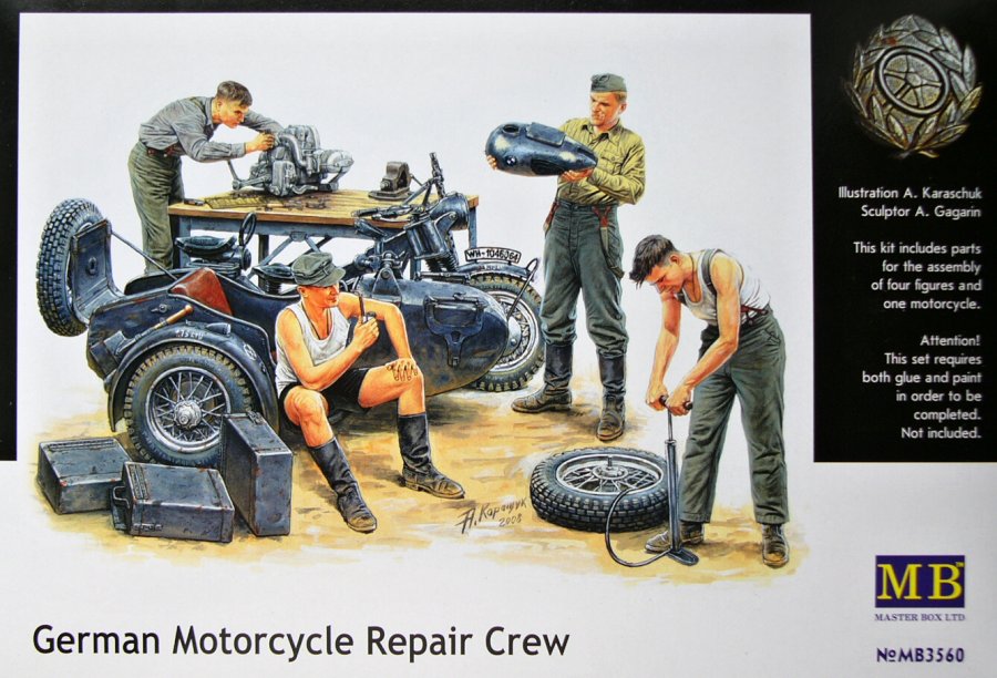 1/35 German Motorcycle Repair Crew