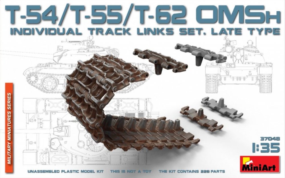 1/35 T-54/55/62 OMSh Indiv.Tracks Links Set (late)