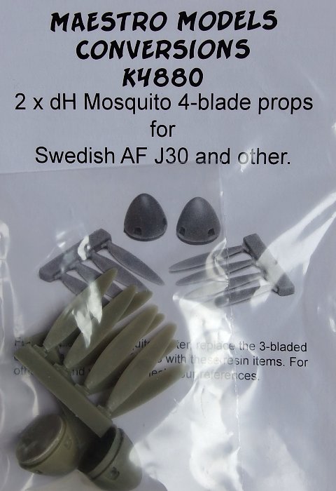 1/48 DH Mosquito 4-blade propellers (2 pcs.)