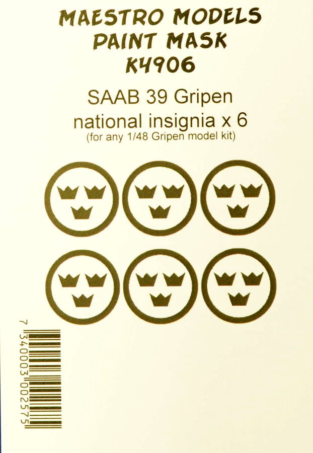 1/48 Mask SAAB 39 Gripen - national insignia (6x)