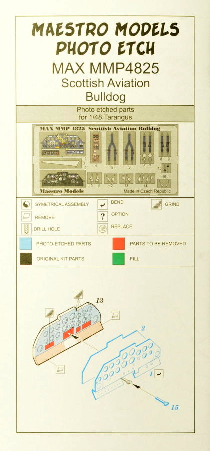 1/48 Scottish Aviation Bulldog - interior PE set