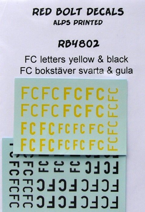 1/48 FC letters - yellow & black (Alps printed)