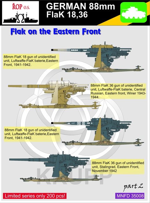 1/35 Decals Germ.88mm Flak 18,36 Eastern Front I.