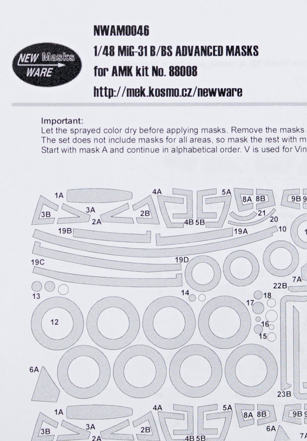 1/48 Mask MiG-31 B/BS ADVANCED (AMK)