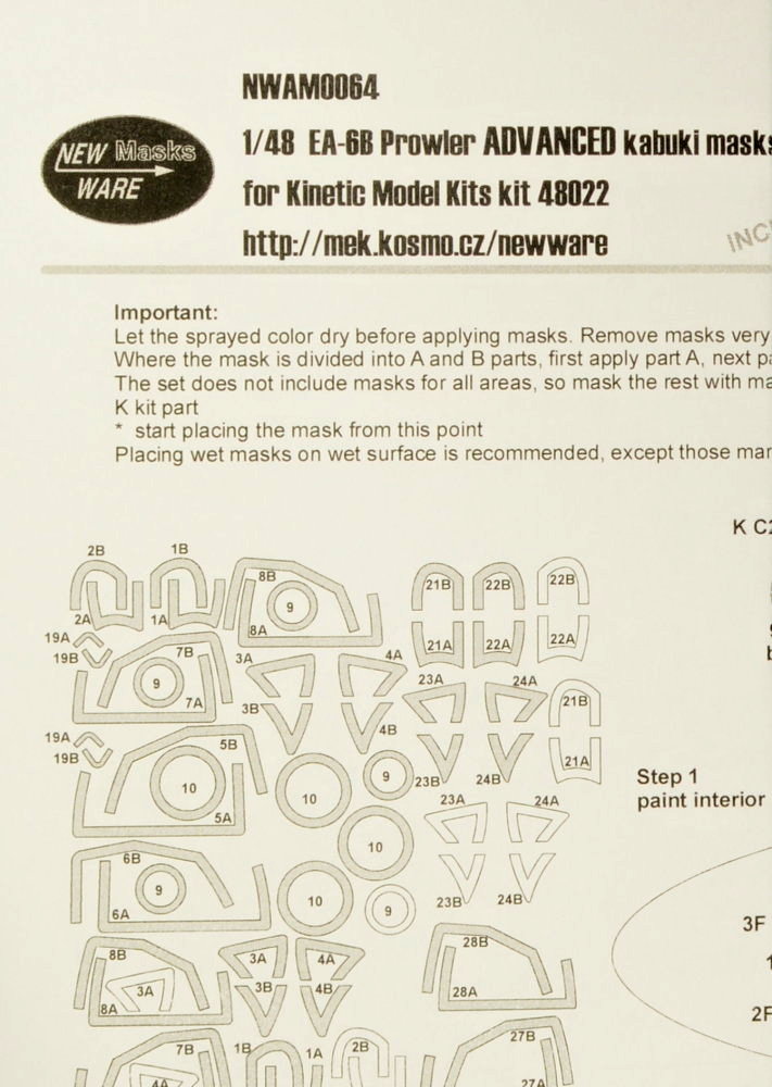 1/48 Mask EA-6B Prowler ADVANCED (KIN)