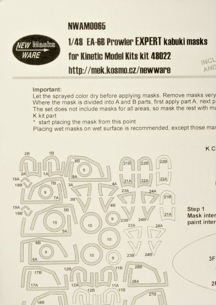 1/48 Mask EA-6B Prowler EXPERT (KIN)