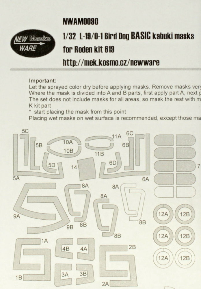 1/32 Mask L-19/O-1 Bird Dog BASIC (RDN 619)