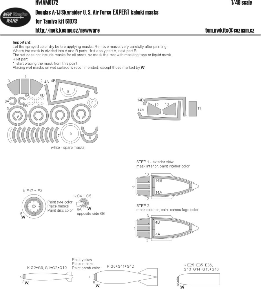 1/48 Mask Douglas A-1J Skyraider EXPERT (TAM)