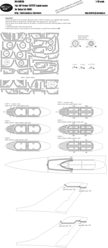 1/48 Mask Yak-28P Firebar EXPERT (BOBCAT 48001)