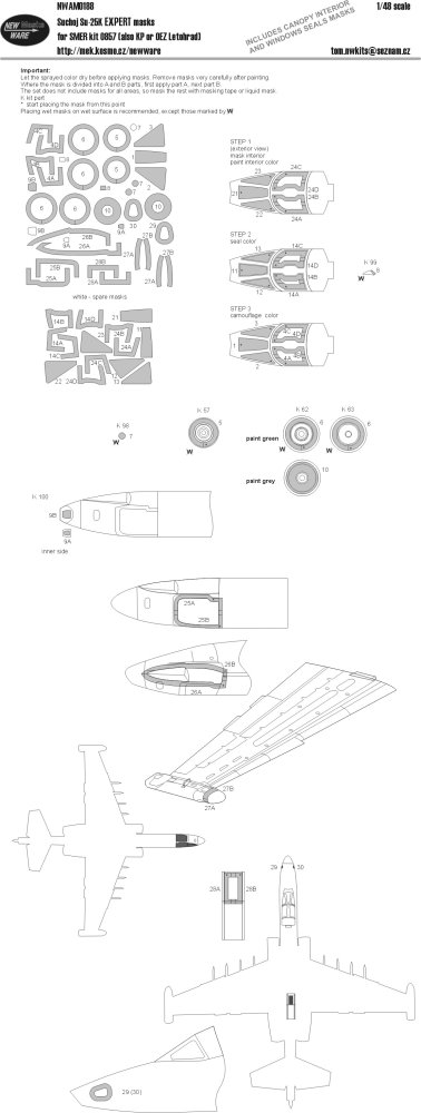 1/48 Mask Sukhoi Su-25K EXPERT (SMER 0857)