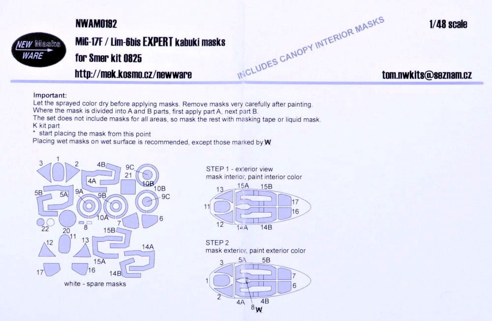 1/48 Mask MiG-17F / Lim-6bis EXPERT (SMER 0825)