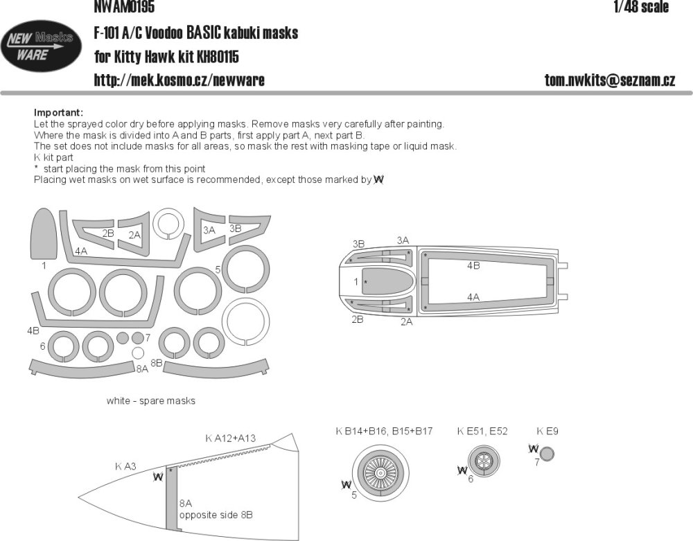 1/48 Mask F-101 A/C Voodoo BASIC (KITTYH)