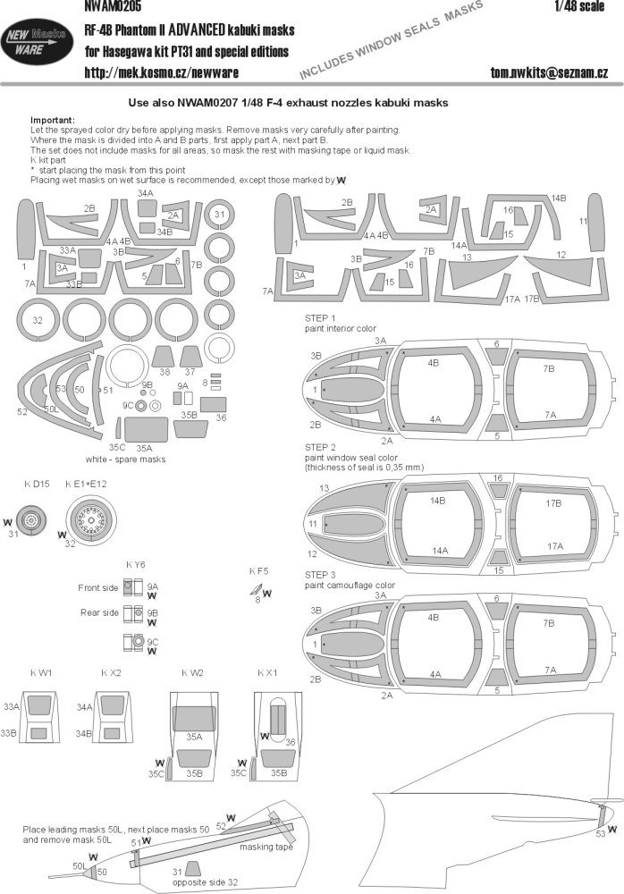 1/48 Mask RF-4B Phantom II ADVANCED (HAS)