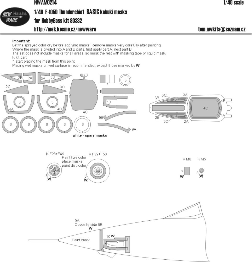 1/48 Mask F-105D Thunderchief BASIC (HOBBYB)