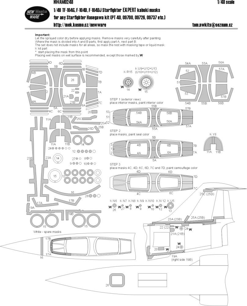 1/48 Mask TF-104G,F-104D/DJ EXPERT (HAS)