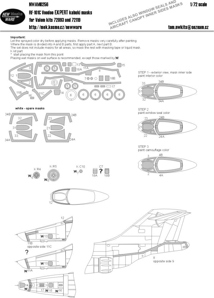 1/72 Mask RF-101C Voodoo EXPERT (VALOM 72093)