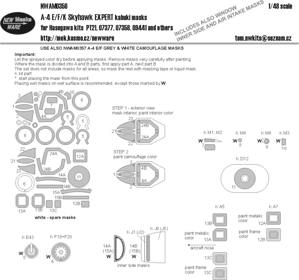 1/48 Mask A-4 E/F/K Skyhawk EXPERT (HAS)