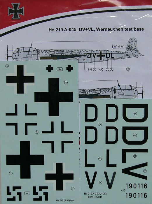 1/32 He 219 A-045 (DV+VL) Werneuchen test base