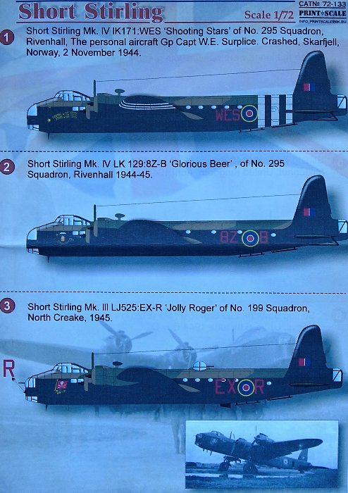 MODELIMEX Online Shop | 1/72 Short Stirling Part 1 (wet decals) | your ...