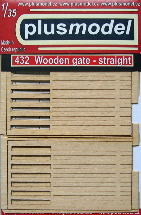 1/35 Wooden gate - straight (laser cut wood)