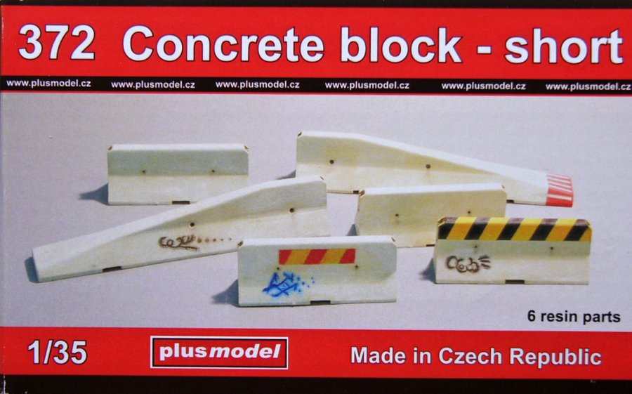 1/35 Concrete block - short (6 resin parts)