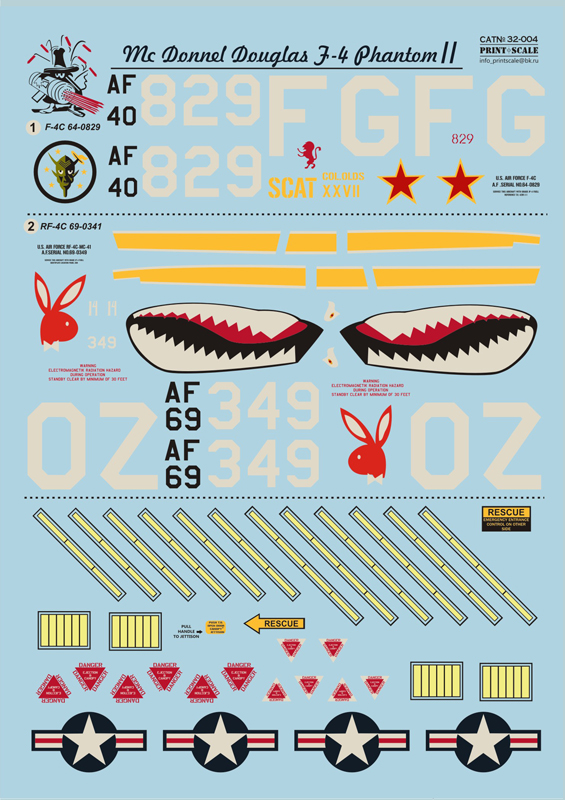 1/32 F-4 Phantom II in Vietnam War Part 1 (decals)